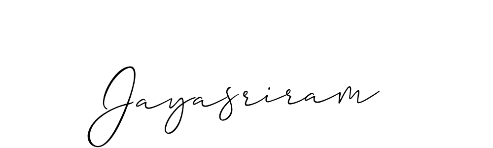 It looks lik you need a new signature style for name Jayasriram. Design unique handwritten (Allison_Script) signature with our free signature maker in just a few clicks. Jayasriram signature style 2 images and pictures png