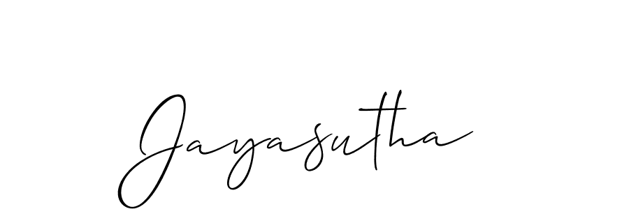 if you are searching for the best signature style for your name Jayasutha. so please give up your signature search. here we have designed multiple signature styles  using Allison_Script. Jayasutha signature style 2 images and pictures png