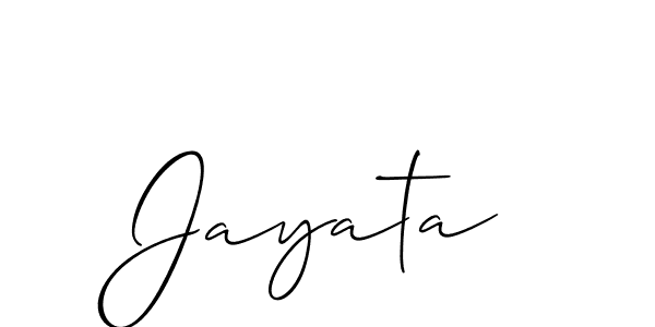 How to make Jayata signature? Allison_Script is a professional autograph style. Create handwritten signature for Jayata name. Jayata signature style 2 images and pictures png