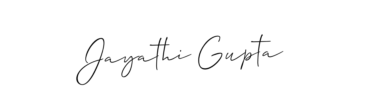 You should practise on your own different ways (Allison_Script) to write your name (Jayathi Gupta) in signature. don't let someone else do it for you. Jayathi Gupta signature style 2 images and pictures png