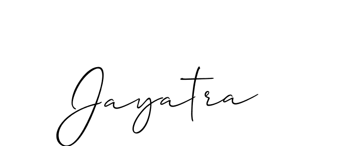 You should practise on your own different ways (Allison_Script) to write your name (Jayatra) in signature. don't let someone else do it for you. Jayatra signature style 2 images and pictures png