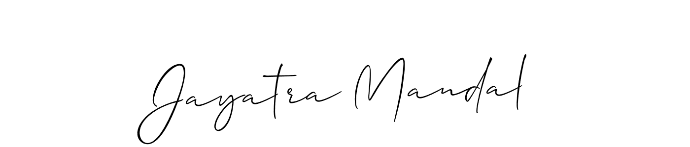 You should practise on your own different ways (Allison_Script) to write your name (Jayatra Mandal) in signature. don't let someone else do it for you. Jayatra Mandal signature style 2 images and pictures png