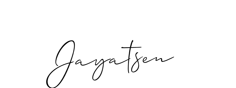 Check out images of Autograph of Jayatsen name. Actor Jayatsen Signature Style. Allison_Script is a professional sign style online. Jayatsen signature style 2 images and pictures png