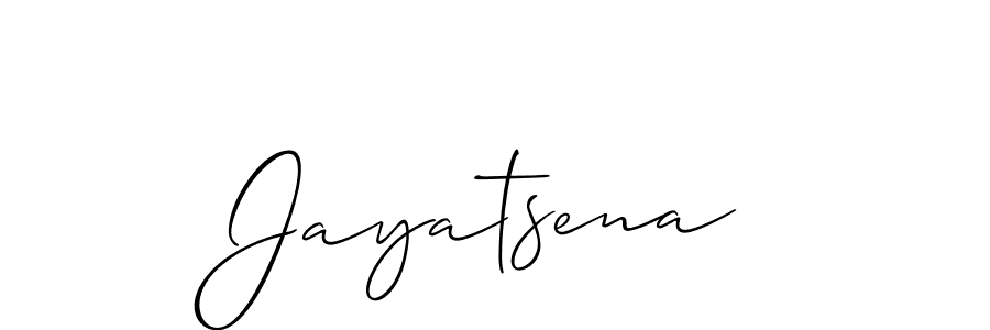 Create a beautiful signature design for name Jayatsena. With this signature (Allison_Script) fonts, you can make a handwritten signature for free. Jayatsena signature style 2 images and pictures png