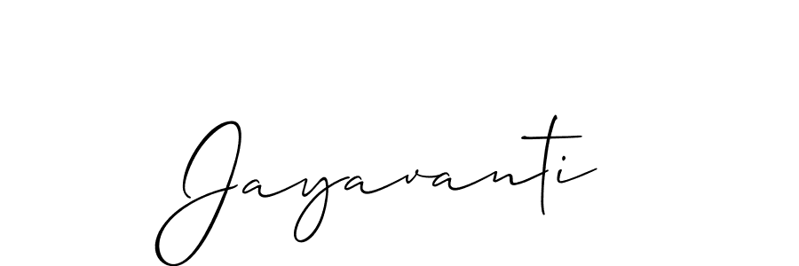 Create a beautiful signature design for name Jayavanti. With this signature (Allison_Script) fonts, you can make a handwritten signature for free. Jayavanti signature style 2 images and pictures png