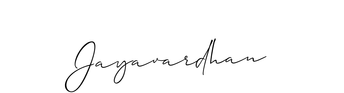 Design your own signature with our free online signature maker. With this signature software, you can create a handwritten (Allison_Script) signature for name Jayavardhan. Jayavardhan signature style 2 images and pictures png