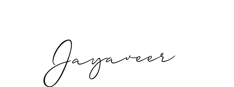 Make a beautiful signature design for name Jayaveer. With this signature (Allison_Script) style, you can create a handwritten signature for free. Jayaveer signature style 2 images and pictures png