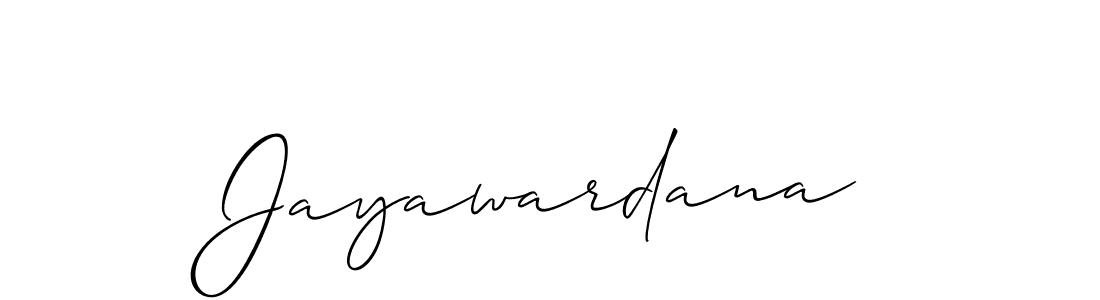 Use a signature maker to create a handwritten signature online. With this signature software, you can design (Allison_Script) your own signature for name Jayawardana. Jayawardana signature style 2 images and pictures png