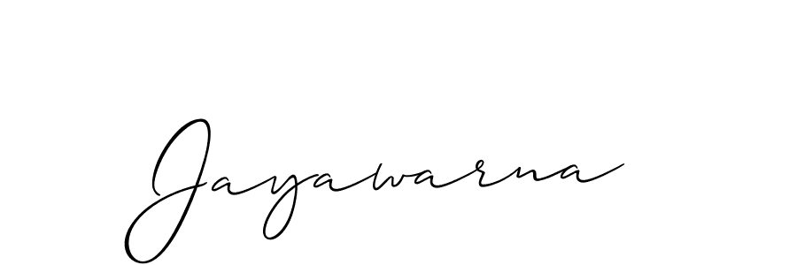 Make a beautiful signature design for name Jayawarna. With this signature (Allison_Script) style, you can create a handwritten signature for free. Jayawarna signature style 2 images and pictures png