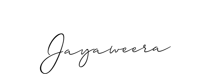 Allison_Script is a professional signature style that is perfect for those who want to add a touch of class to their signature. It is also a great choice for those who want to make their signature more unique. Get Jayaweera name to fancy signature for free. Jayaweera signature style 2 images and pictures png