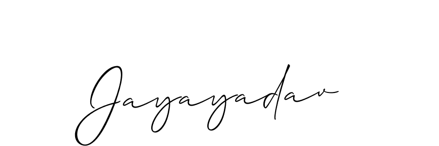 It looks lik you need a new signature style for name Jayayadav. Design unique handwritten (Allison_Script) signature with our free signature maker in just a few clicks. Jayayadav signature style 2 images and pictures png