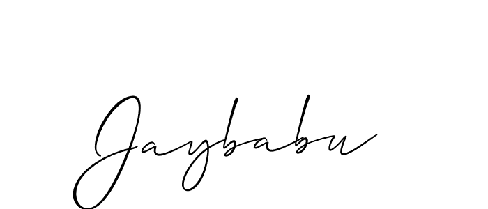 It looks lik you need a new signature style for name Jaybabu. Design unique handwritten (Allison_Script) signature with our free signature maker in just a few clicks. Jaybabu signature style 2 images and pictures png