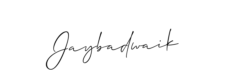 Make a beautiful signature design for name Jaybadwaik. With this signature (Allison_Script) style, you can create a handwritten signature for free. Jaybadwaik signature style 2 images and pictures png