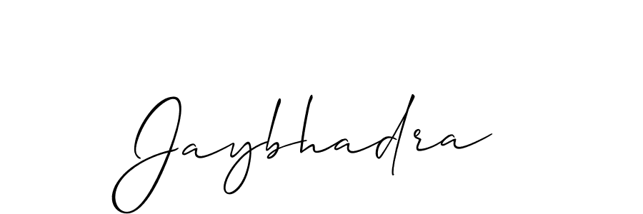 You should practise on your own different ways (Allison_Script) to write your name (Jaybhadra) in signature. don't let someone else do it for you. Jaybhadra signature style 2 images and pictures png