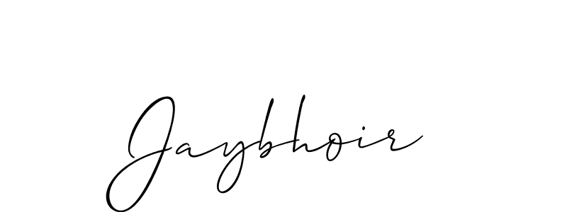 Use a signature maker to create a handwritten signature online. With this signature software, you can design (Allison_Script) your own signature for name Jaybhoir. Jaybhoir signature style 2 images and pictures png