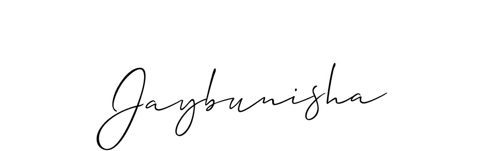It looks lik you need a new signature style for name Jaybunisha. Design unique handwritten (Allison_Script) signature with our free signature maker in just a few clicks. Jaybunisha signature style 2 images and pictures png