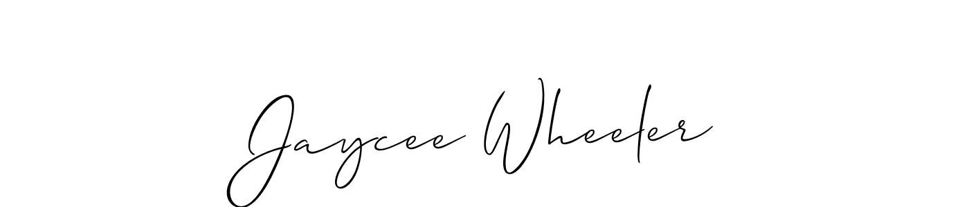 if you are searching for the best signature style for your name Jaycee Wheeler. so please give up your signature search. here we have designed multiple signature styles  using Allison_Script. Jaycee Wheeler signature style 2 images and pictures png