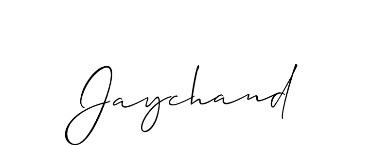 It looks lik you need a new signature style for name Jaychand. Design unique handwritten (Allison_Script) signature with our free signature maker in just a few clicks. Jaychand signature style 2 images and pictures png