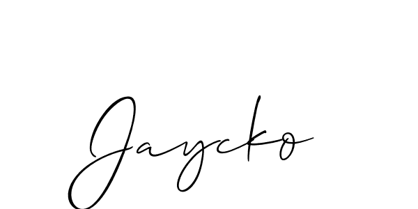 Similarly Allison_Script is the best handwritten signature design. Signature creator online .You can use it as an online autograph creator for name Jaycko. Jaycko signature style 2 images and pictures png