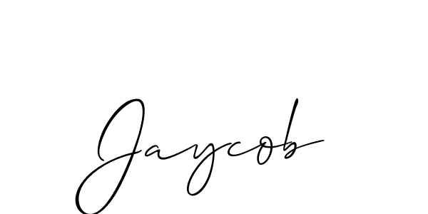 Also we have Jaycob name is the best signature style. Create professional handwritten signature collection using Allison_Script autograph style. Jaycob signature style 2 images and pictures png