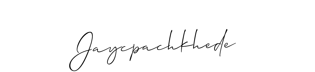 Jaycpachkhede stylish signature style. Best Handwritten Sign (Allison_Script) for my name. Handwritten Signature Collection Ideas for my name Jaycpachkhede. Jaycpachkhede signature style 2 images and pictures png