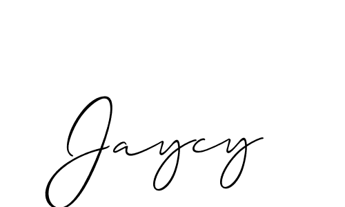 Similarly Allison_Script is the best handwritten signature design. Signature creator online .You can use it as an online autograph creator for name Jaycy. Jaycy signature style 2 images and pictures png