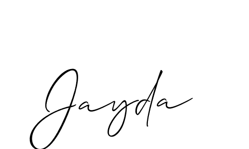 How to make Jayda name signature. Use Allison_Script style for creating short signs online. This is the latest handwritten sign. Jayda signature style 2 images and pictures png