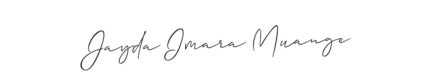 Use a signature maker to create a handwritten signature online. With this signature software, you can design (Allison_Script) your own signature for name Jayda Imara Muange. Jayda Imara Muange signature style 2 images and pictures png