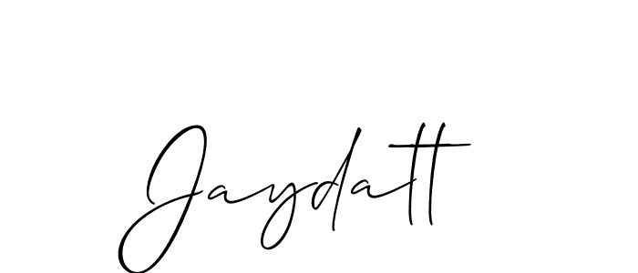 You should practise on your own different ways (Allison_Script) to write your name (Jaydatt) in signature. don't let someone else do it for you. Jaydatt signature style 2 images and pictures png