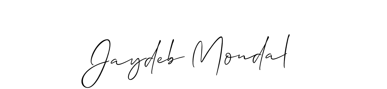 The best way (Allison_Script) to make a short signature is to pick only two or three words in your name. The name Jaydeb Mondal include a total of six letters. For converting this name. Jaydeb Mondal signature style 2 images and pictures png