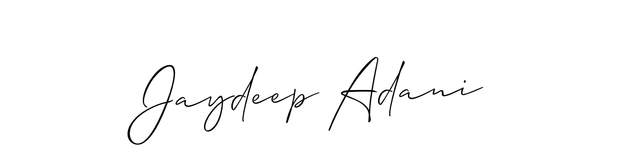 Allison_Script is a professional signature style that is perfect for those who want to add a touch of class to their signature. It is also a great choice for those who want to make their signature more unique. Get Jaydeep Adani name to fancy signature for free. Jaydeep Adani signature style 2 images and pictures png