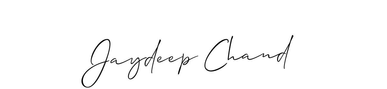Design your own signature with our free online signature maker. With this signature software, you can create a handwritten (Allison_Script) signature for name Jaydeep Chand. Jaydeep Chand signature style 2 images and pictures png
