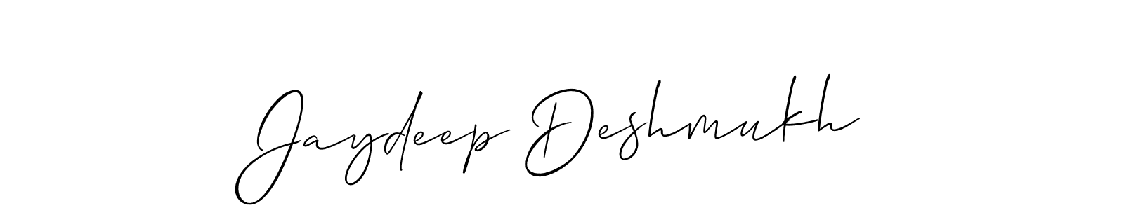 How to make Jaydeep Deshmukh signature? Allison_Script is a professional autograph style. Create handwritten signature for Jaydeep Deshmukh name. Jaydeep Deshmukh signature style 2 images and pictures png
