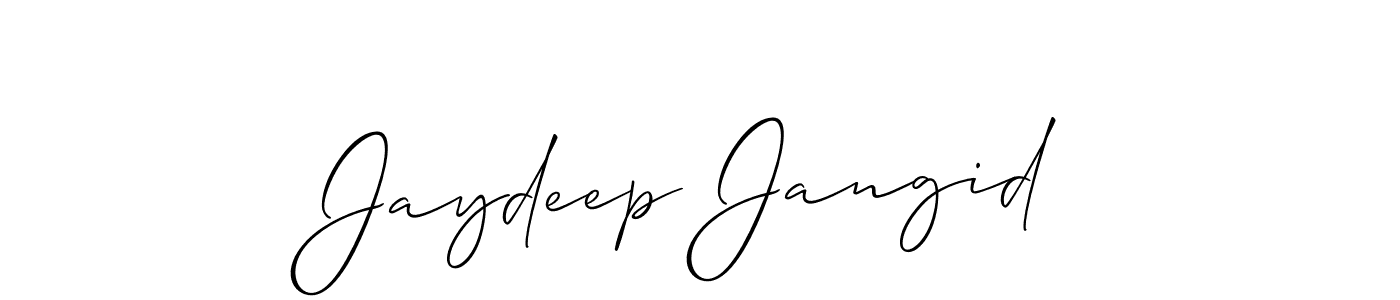 This is the best signature style for the Jaydeep Jangid name. Also you like these signature font (Allison_Script). Mix name signature. Jaydeep Jangid signature style 2 images and pictures png