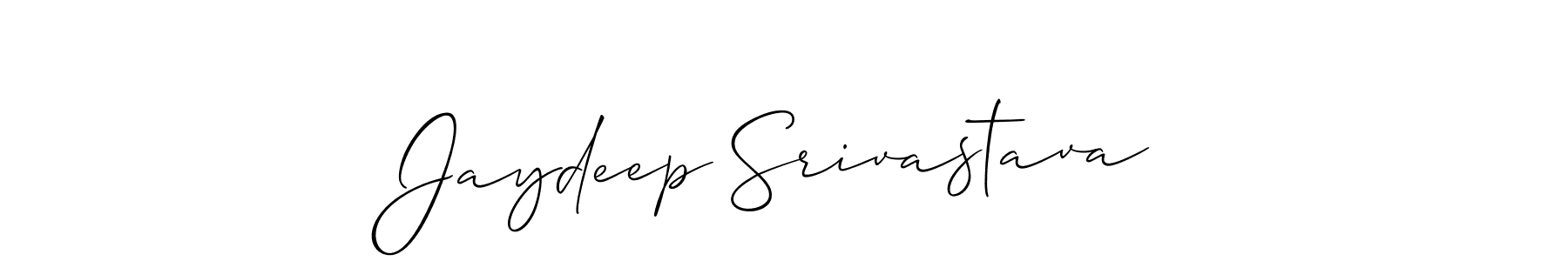 Use a signature maker to create a handwritten signature online. With this signature software, you can design (Allison_Script) your own signature for name Jaydeep Srivastava. Jaydeep Srivastava signature style 2 images and pictures png