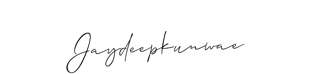 It looks lik you need a new signature style for name Jaydeepkunwae. Design unique handwritten (Allison_Script) signature with our free signature maker in just a few clicks. Jaydeepkunwae signature style 2 images and pictures png