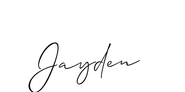 Allison_Script is a professional signature style that is perfect for those who want to add a touch of class to their signature. It is also a great choice for those who want to make their signature more unique. Get Jayden name to fancy signature for free. Jayden signature style 2 images and pictures png