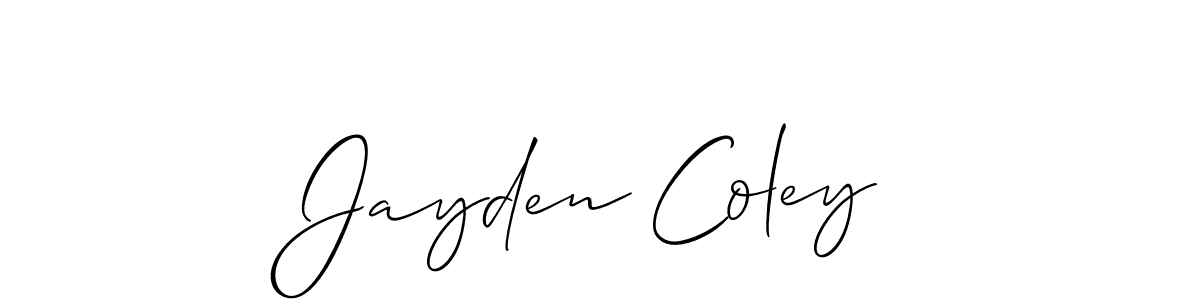 This is the best signature style for the Jayden Coley name. Also you like these signature font (Allison_Script). Mix name signature. Jayden Coley signature style 2 images and pictures png