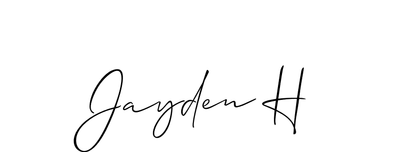 How to make Jayden H signature? Allison_Script is a professional autograph style. Create handwritten signature for Jayden H name. Jayden H signature style 2 images and pictures png