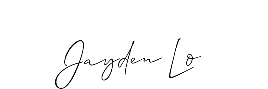 Best and Professional Signature Style for Jayden Lo. Allison_Script Best Signature Style Collection. Jayden Lo signature style 2 images and pictures png