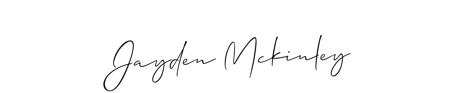 How to make Jayden Mckinley name signature. Use Allison_Script style for creating short signs online. This is the latest handwritten sign. Jayden Mckinley signature style 2 images and pictures png