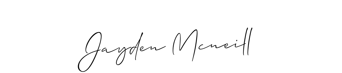 Also we have Jayden Mcneill name is the best signature style. Create professional handwritten signature collection using Allison_Script autograph style. Jayden Mcneill signature style 2 images and pictures png