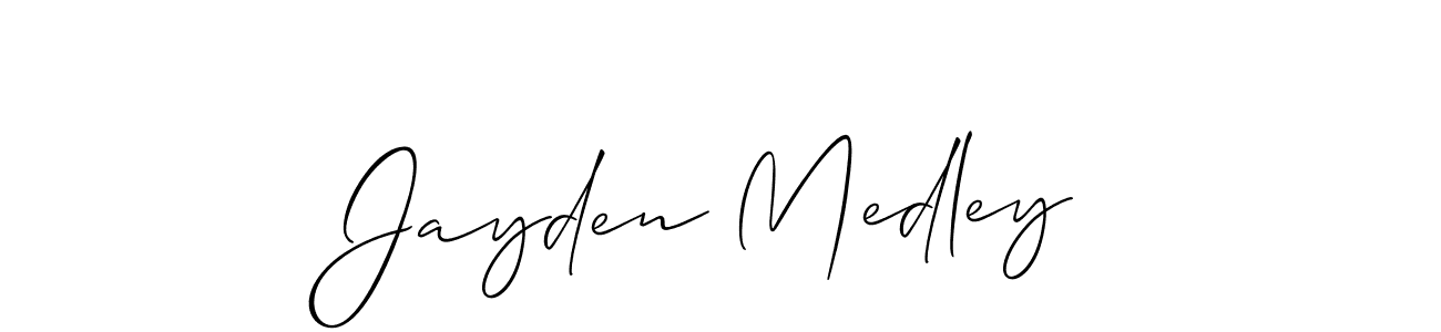 Best and Professional Signature Style for Jayden Medley. Allison_Script Best Signature Style Collection. Jayden Medley signature style 2 images and pictures png