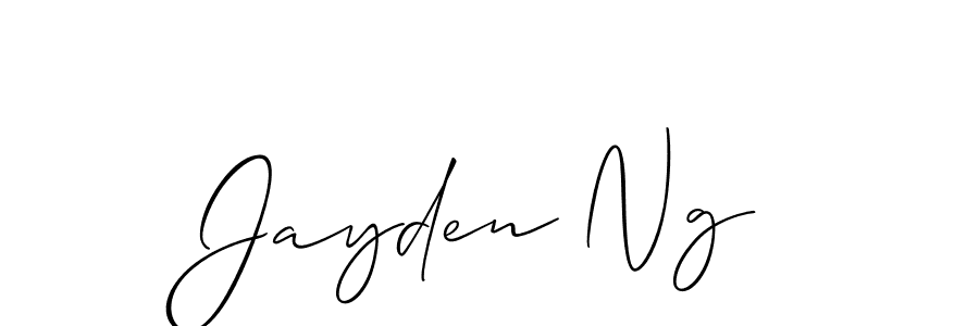 Also You can easily find your signature by using the search form. We will create Jayden Ng name handwritten signature images for you free of cost using Allison_Script sign style. Jayden Ng signature style 2 images and pictures png