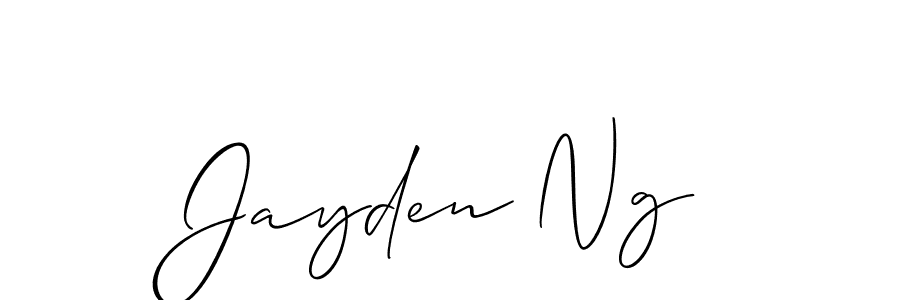 Best and Professional Signature Style for Jayden Ng. Allison_Script Best Signature Style Collection. Jayden Ng signature style 2 images and pictures png