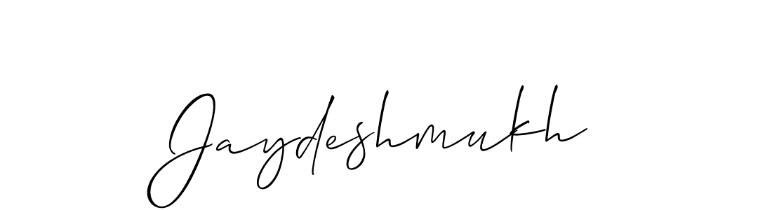 Create a beautiful signature design for name Jaydeshmukh. With this signature (Allison_Script) fonts, you can make a handwritten signature for free. Jaydeshmukh signature style 2 images and pictures png