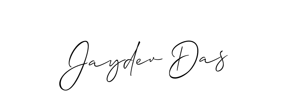 Create a beautiful signature design for name Jaydev Das. With this signature (Allison_Script) fonts, you can make a handwritten signature for free. Jaydev Das signature style 2 images and pictures png