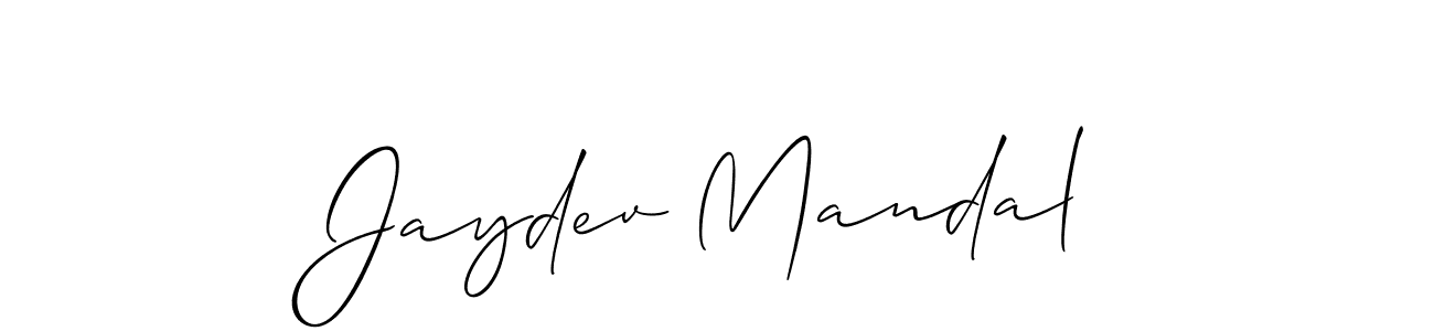 It looks lik you need a new signature style for name Jaydev Mandal. Design unique handwritten (Allison_Script) signature with our free signature maker in just a few clicks. Jaydev Mandal signature style 2 images and pictures png