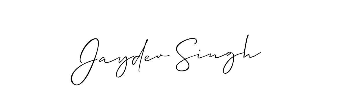 Make a beautiful signature design for name Jaydev Singh. With this signature (Allison_Script) style, you can create a handwritten signature for free. Jaydev Singh signature style 2 images and pictures png