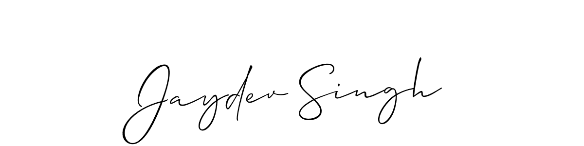 Make a beautiful signature design for name Jaydev Singh. With this signature (Allison_Script) style, you can create a handwritten signature for free. Jaydev Singh signature style 2 images and pictures png